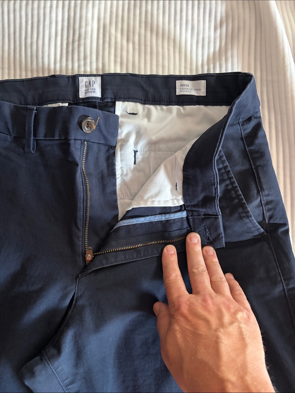 GAP Men's Navy Blue Chino 34x30 Pants